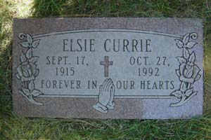 [Headstone - Elsie Currie]